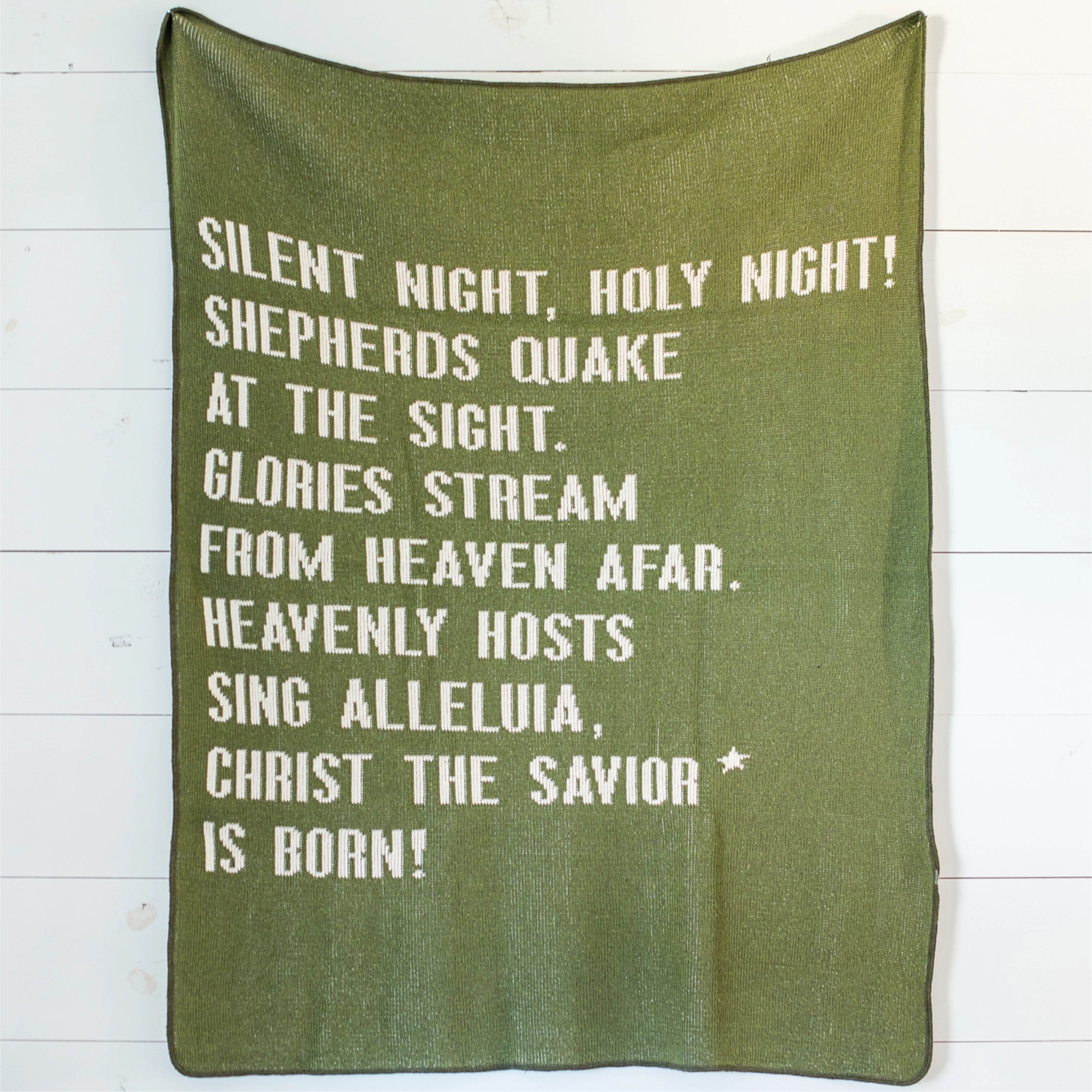 Silent Night Knit Throw Blanket The Anchored Collective