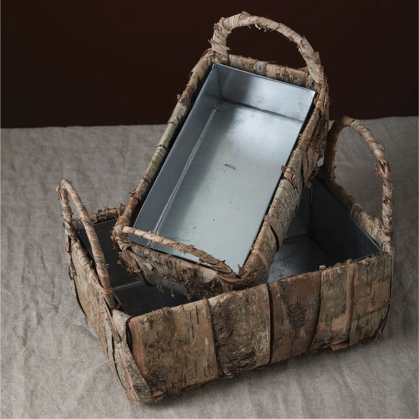 Banded Birch Basket