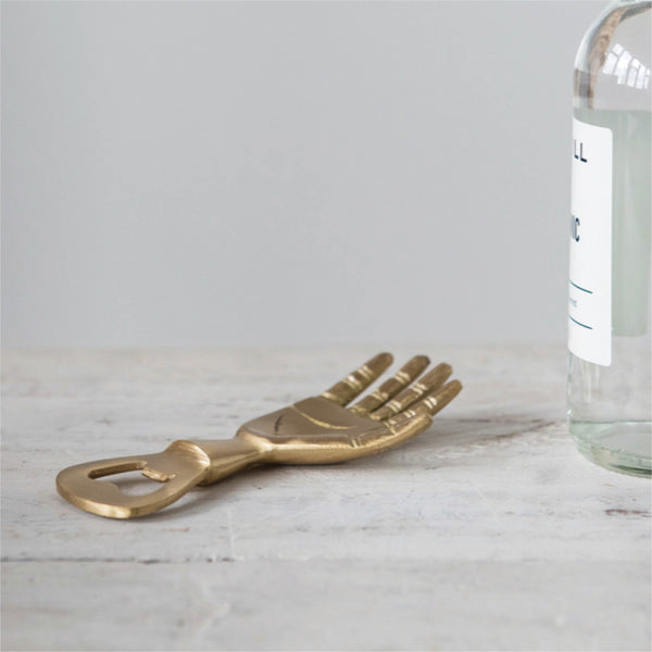 Brass Hand Bottle Opener