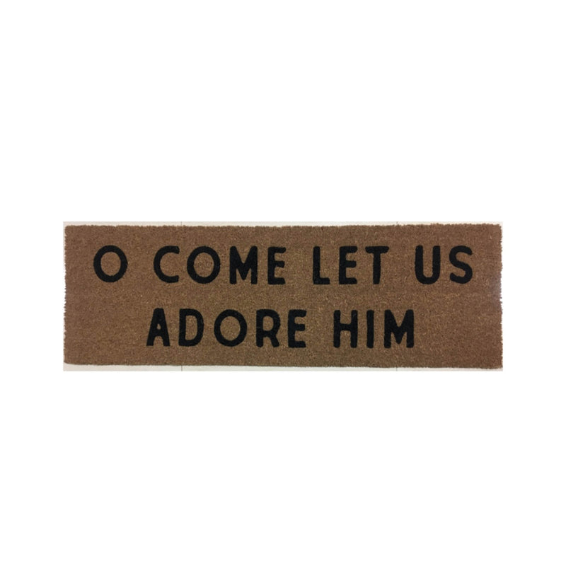 O Come Let Us Adore Him XL Doormat