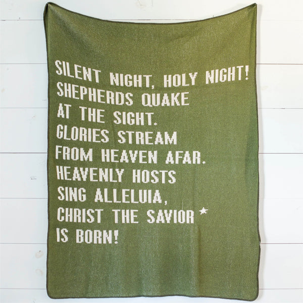 Silent Night Knit Throw Blanket