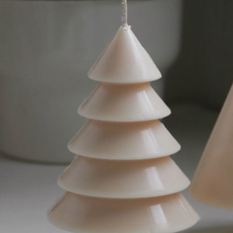 Ribbed Christmas Tree Candle