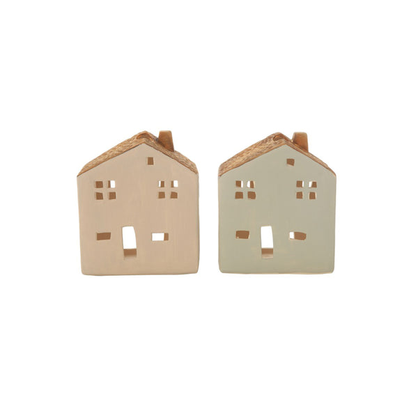 Terra-Cotta House Candle Holder