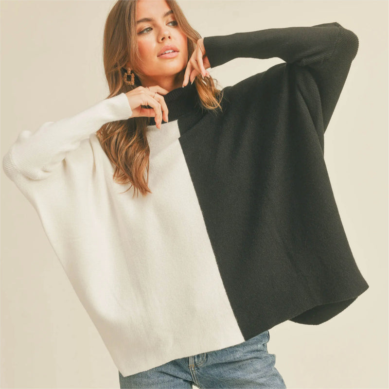 Black & White Combo Sweater