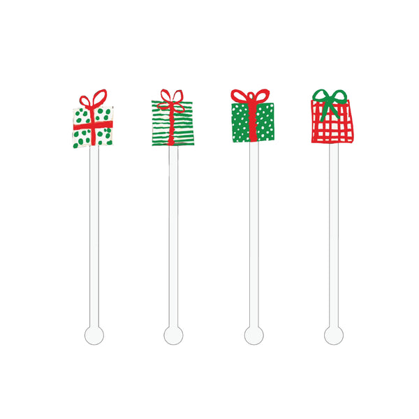 Christmas Presents Acrylic Stir Sticks