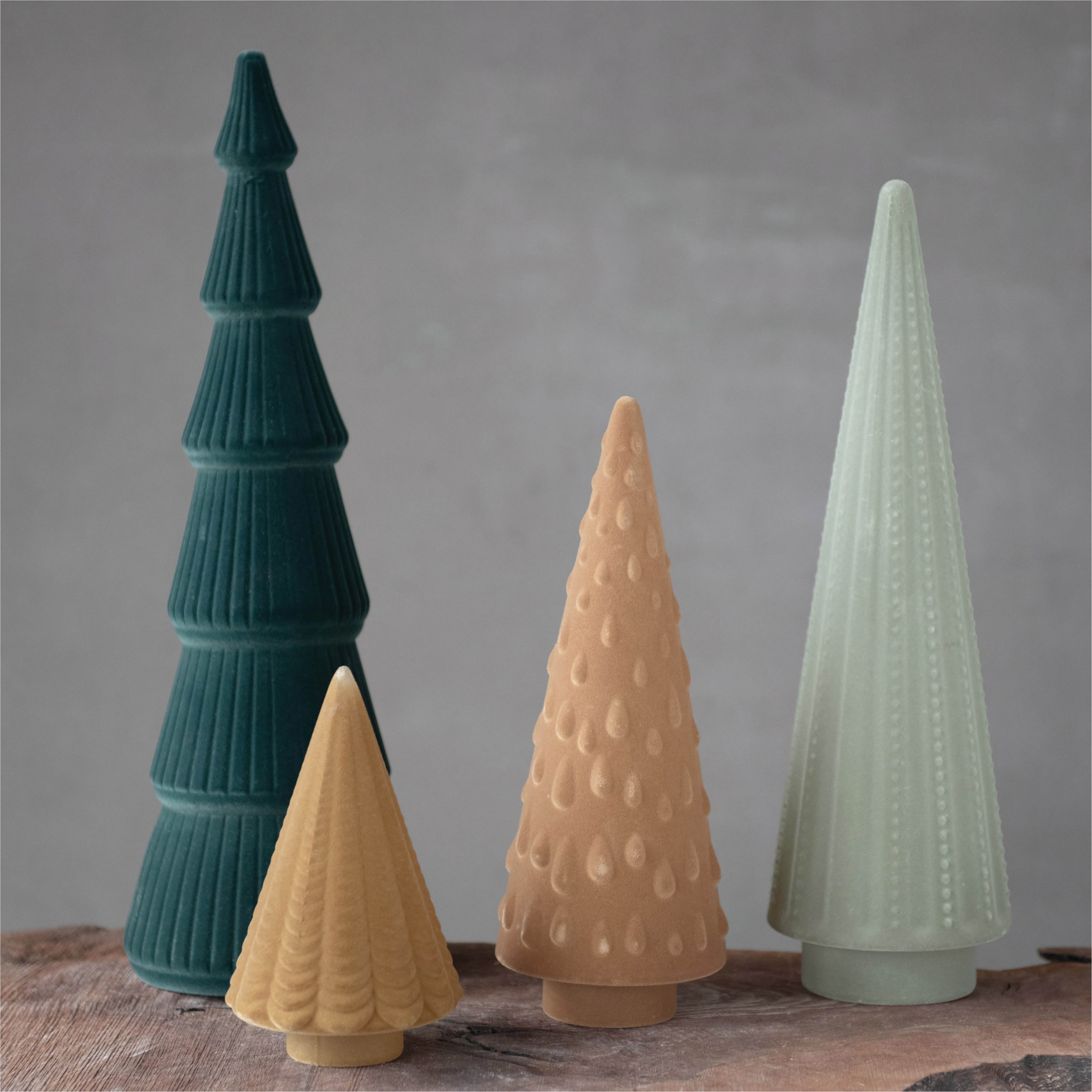Textured Tree with Flocking: Dark Green – The Anchored Collective