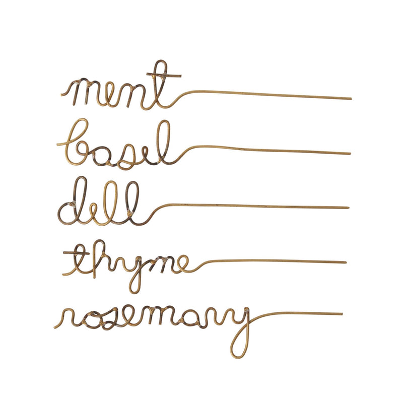 Gold Wire Herb Markers