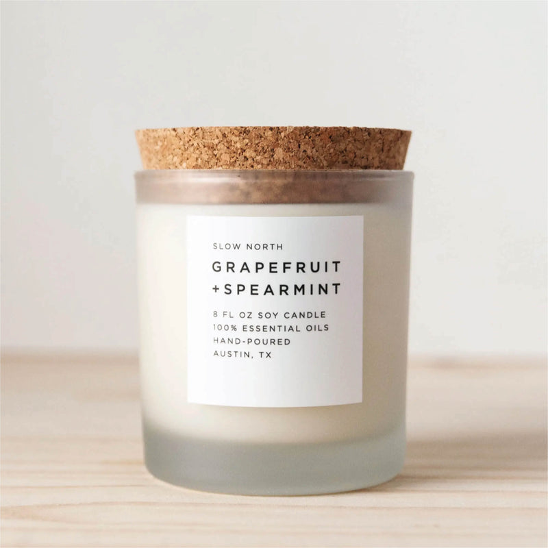 Grapefruit + Spearmint Frosted Candle