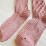 Her Socks in Cotton: Desert Rose