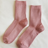 Her Socks in Cotton: Desert Rose