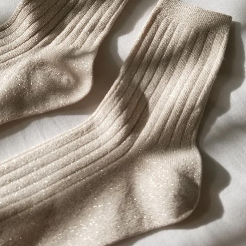 Her Socks: Ivory Gold