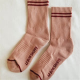 Boyfriend Socks: Vintage Pink