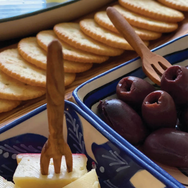 Mini Olive Wood Appetizer Fork