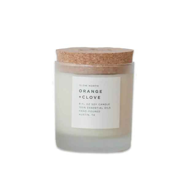 Orange + Clove Frosted Candle