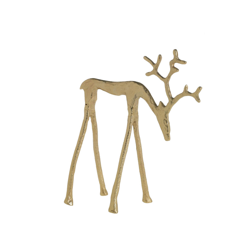 Gold Reindeer Figurine
