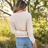 Sawyer Sweater Top: Tan