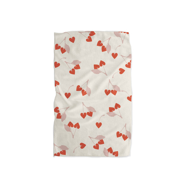 Cherry Hearts Tea Towel