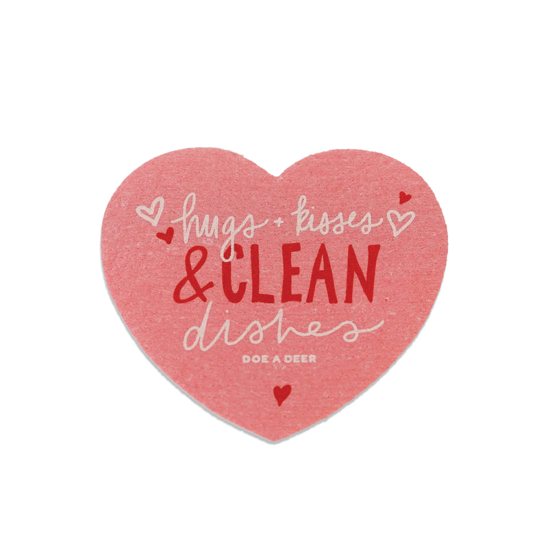 Hugs & Kisses Swedish Dishcloth